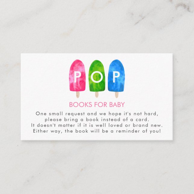 Carte D'accompagnement Prêt à éclore  Demande de livre pour Baby Shower (Devant)