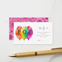 Prêt à pop crème glacée Gradient Baby shower rose