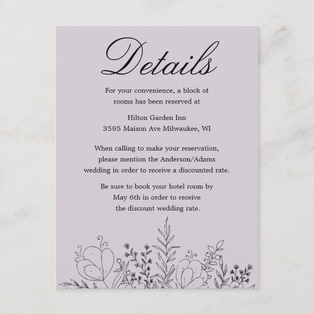 Carte D'accompagnement Pretty (Devant)