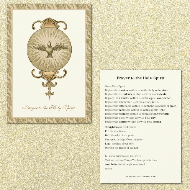 Carte D'accompagnement Prière catholique de l'Esprit Saint Confirmation R (Créateur téléchargé)