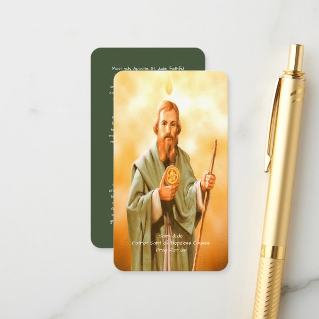 Carte D'accompagnement Prière Saint Jude (Devant/Arrière en situation)