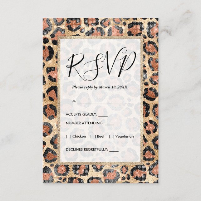 Carte D'accompagnement Prince d'Or noir Brown Leopard (Devant)