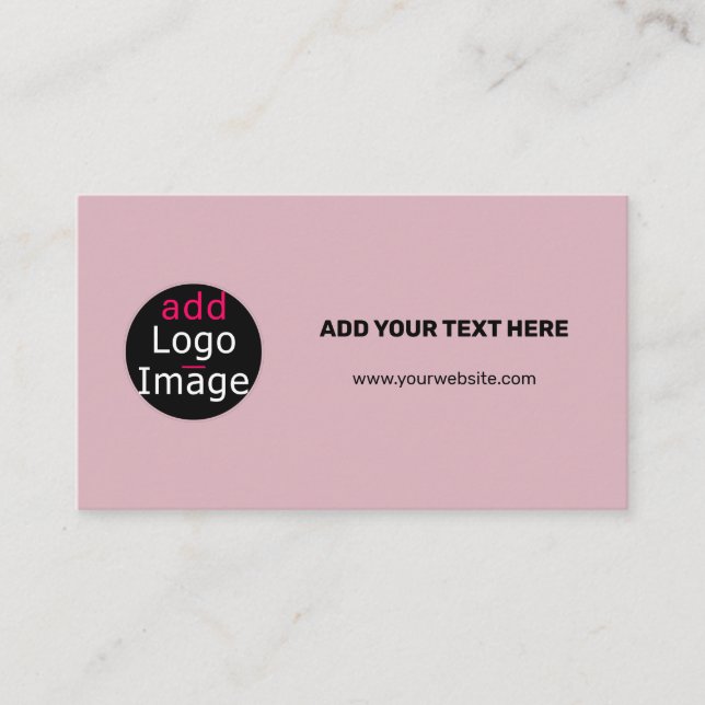 Carte D'accompagnement Professionnel Personnalisé Chic Dusty Rose Rose (Devant)