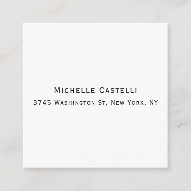 Carte D'accompagnement Professionnel Unique Classique Simple (Devant)