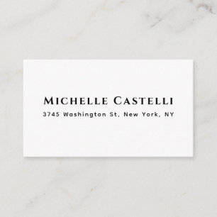 Carte D'accompagnement Professionnel Unique Classique Simple Noir & Blanc