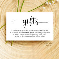 Puits de souhaits de mariage, Registre de cadeaux 