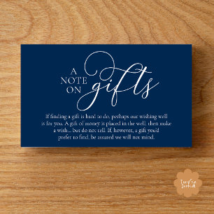 Carte D'accompagnement Puits de vœux de mariage, Registre de cadeaux moné