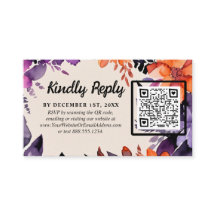 Purple enchanté + Mariage d'Halloween floral orang