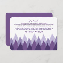 Purple Forest Range Woodland Mariage Détails