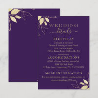 Purple & Gold Foliage Mariage botanique moderne
