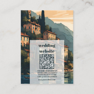 Carte D'accompagnement qr code Italie Lac de Côme Destination Mariage