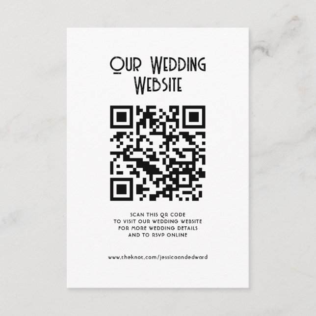Carte D'accompagnement QR Code Notre site Web Élégant Simple Minimal Chic (Devant)