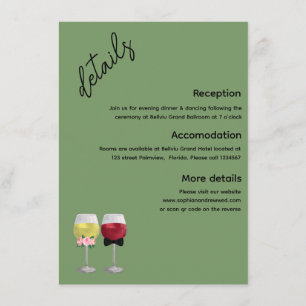 Carte D'accompagnement QR Code Scan Me Boho Couple Vin Mariage