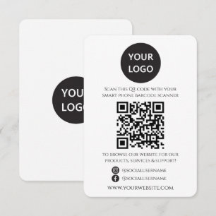 Carte D'accompagnement QR Code Site Web d'entreprise Me scanner Médias so