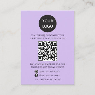 Carte D'accompagnement QR Code Site Web d'entreprise Me scanner Médias so