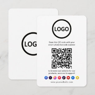 Carte D'accompagnement QR Code Site Web d'entreprise Me scanner Médias so