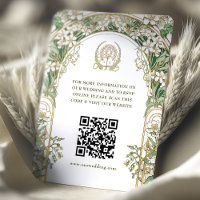 QR Code Site Web Mariage Info Boîtier Art Nouveau