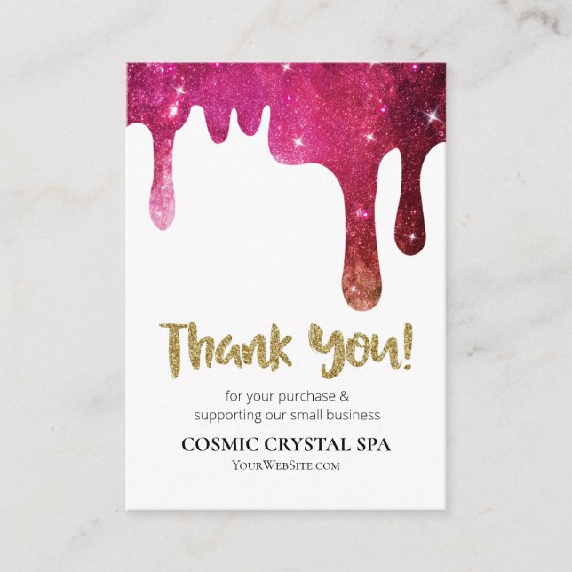 Carte D'accompagnement *~* QR - COSMIC DRIP MERCI LOGO AP8 Review (Devant)