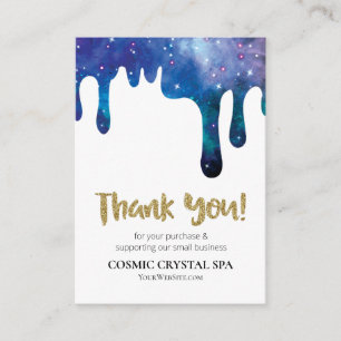 CARTE D'ACCOMPAGNEMENT *~* QR. MERCI COSMIC LOGO DRIPS AP8