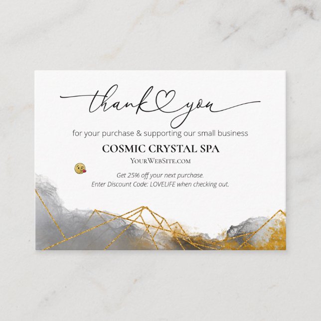 Carte D'accompagnement *~* QR Remise - MERCI LOGO AP8 Avis (Devant)