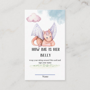 Carte D'accompagnement Quelle taille a son ventre Baby shower jeu Enclos