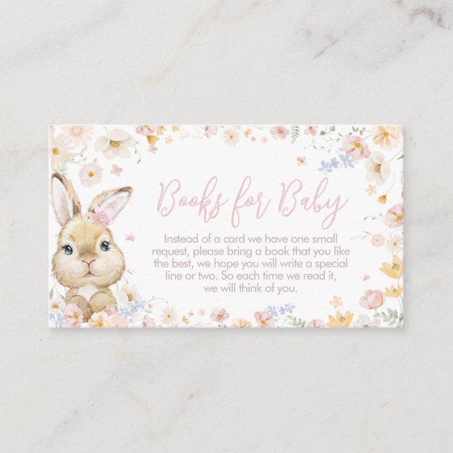 Carte D'accompagnement Rabbit Somebunny Baby shower Livres pour bébé (Devant)