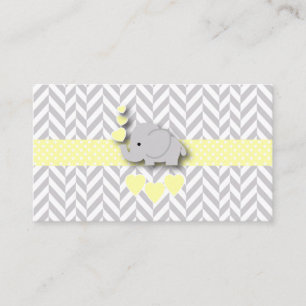 Carte D'accompagnement Raffin de Baby shower de couche jaune gris