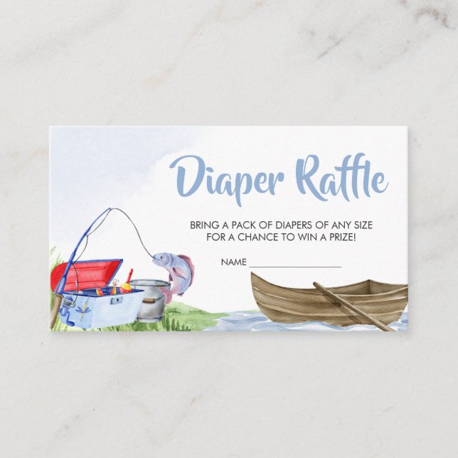 Carte D'accompagnement Raffin de Baby shower de pêche (Devant)