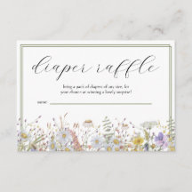 Raffin de Baby shower Fleur sauvage de printemps