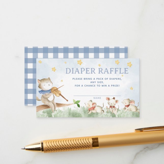 Carte D'accompagnement Raffin de couche de rime de pépinière (Devant/Arrière en situation)