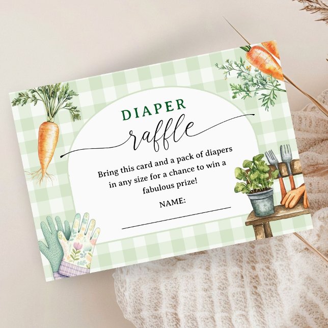 Carte D'accompagnement Raffle de couche de Baby shower cultivé localement (Créateur téléchargé)