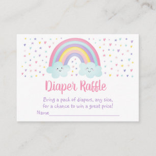 Carte D'accompagnement Raffle de couche de Baby shower de nuages pastel R