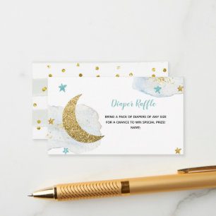 Carte D'accompagnement Raffle de couche de couches bleues modernes