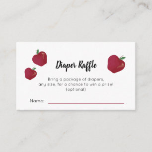 Carte D'accompagnement Raffle de couche de pomme rouge