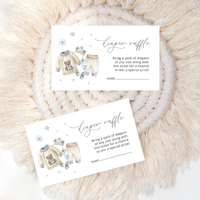 Carte D'accompagnement Raffle de couches à froid en dehors de l'hiver (Créateur téléchargé)