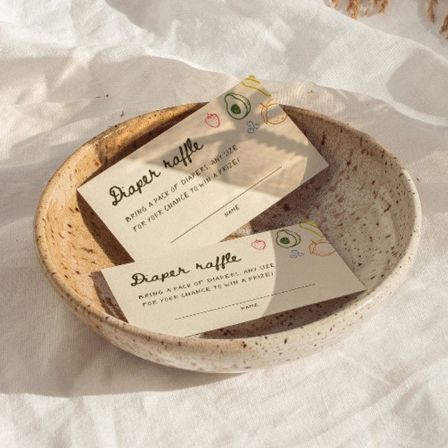 Carte D'accompagnement Raffle de couches à main tiré localement (Créateur téléchargé)