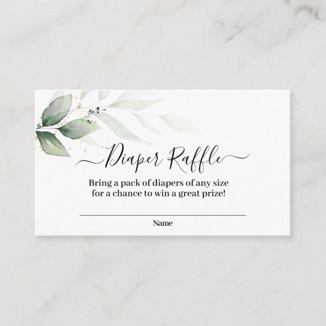 Carte D'accompagnement Raffle de couches minimalistes (Devant)
