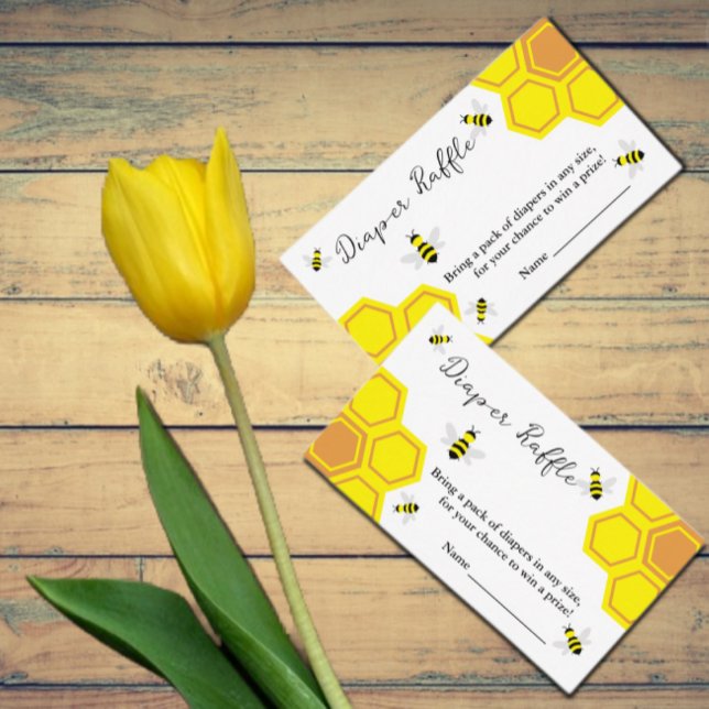 Carte D'accompagnement Raffle de la couche de Baby shower d'abeilles (Créateur téléchargé)