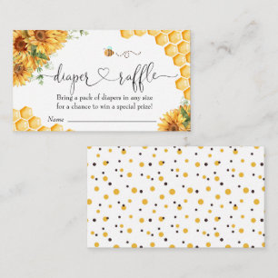 Carte D'accompagnement Raffle de la couche de Baby shower d'abeilles
