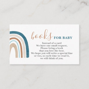 Carte D'accompagnement Rainbow Books for Baby Boy Card