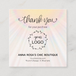 Carte D'accompagnement *~* Rainbow Sunbeams Coeurs Merci