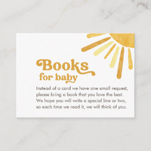 Carte D'accompagnement Ray of Sunshine Retro Baby showers Livres pour béb