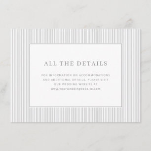 Carte D'accompagnement Rayures Typographiques Grises Élégantes