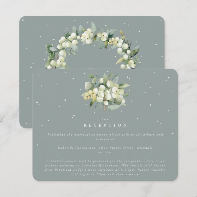 Carte D'accompagnement Réception Bouquet d'Eucalyptus + Symphorine Seafoa (Devant / Derrière)