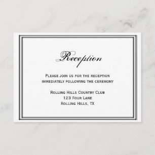 Carte D'accompagnement Réception de mariage de destination de Las Vegas