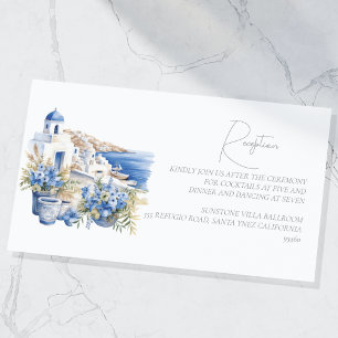 Carte D'accompagnement Réception de mariage de Santorin Grèce