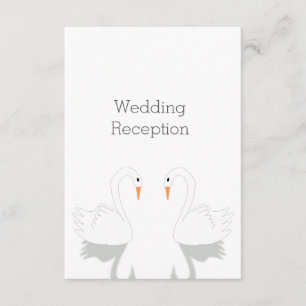 Carte D'accompagnement Réception de mariage design Swans
