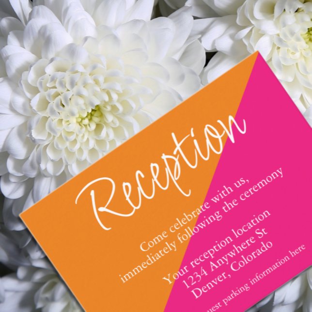 Carte D'accompagnement Réception de mariage dynamique Sunrise Mix & Match (Créateur téléchargé)
