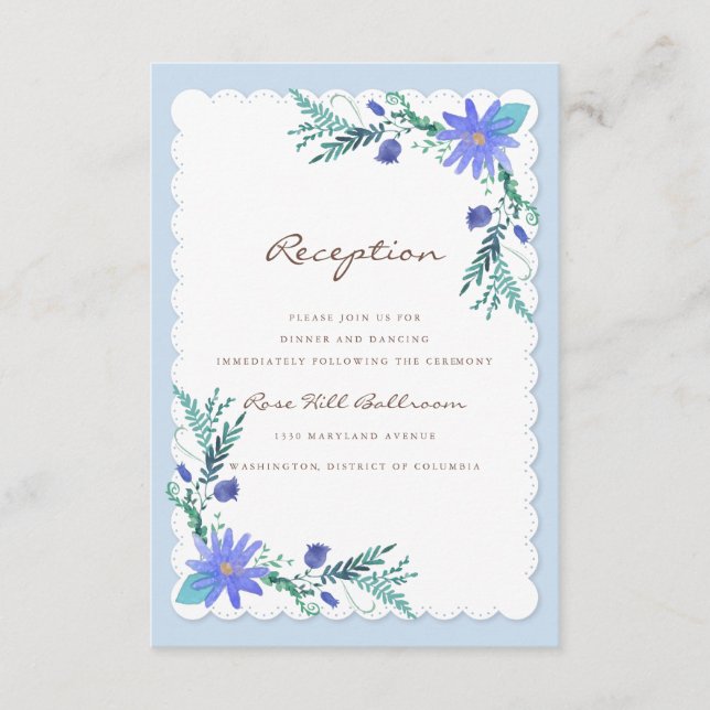 Carte D'accompagnement Réception de mariage hivernal au Bois des Cerfs Am (Devant)