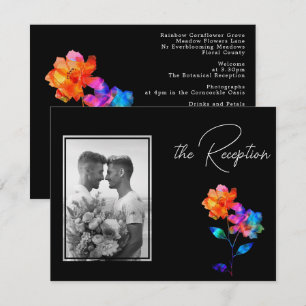 Carte D'accompagnement 🌈 Réception de mariage LGBTQ & photo Pétales & Fi